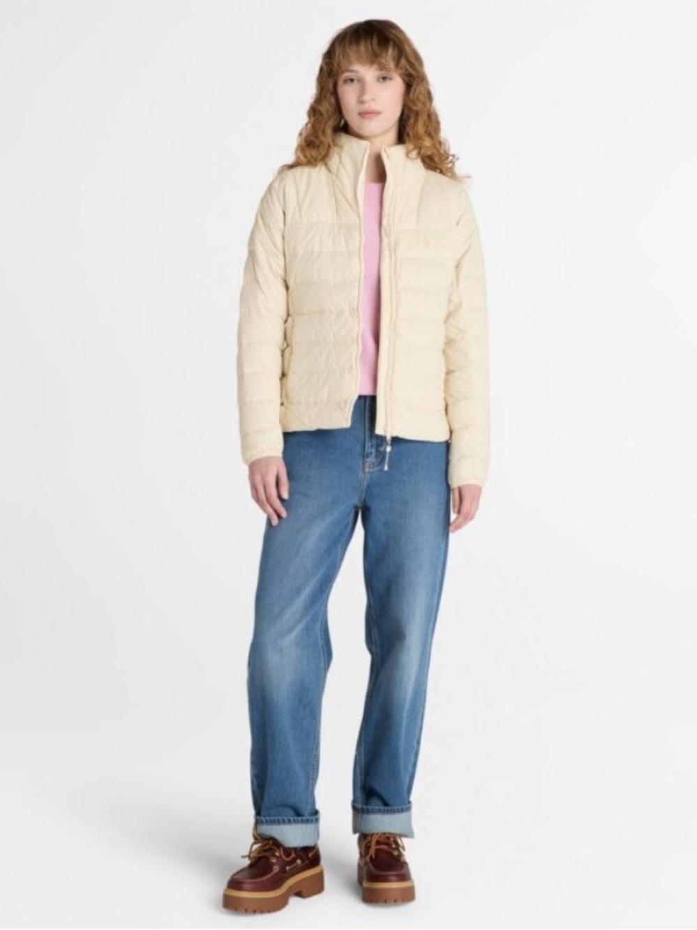Timberland Cream Quilted Puffer Jacket